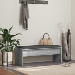 vidaXL Hall Bench with Cushion Grey Sonoma 103 x 38 x 40 cm 1