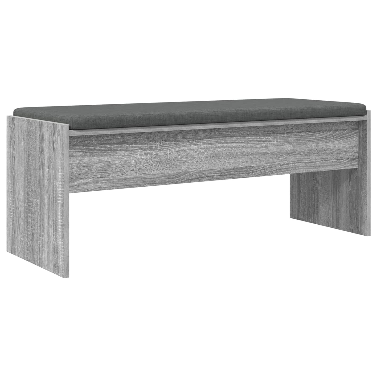vidaXL Hall Bench with Cushion Grey Sonoma 103 x 38 x 40 cm 2