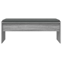 vidaXL Hall Bench with Cushion Grey Sonoma 103 x 38 x 40 cm 5
