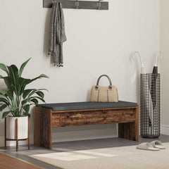 vidaXL Hall Bench with Cushion Old Wood 103 x 38 x 40 cm 1