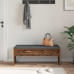 vidaXL Hall Bench with Cushion Old Wood 103 x 38 x 40 cm 4