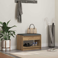 vidaXL Hall Bench Artisan Oak 63 x 38 x 45 cm 1