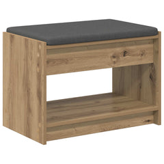 vidaXL Hall Bench Artisan Oak 63 x 38 x 45 cm 2