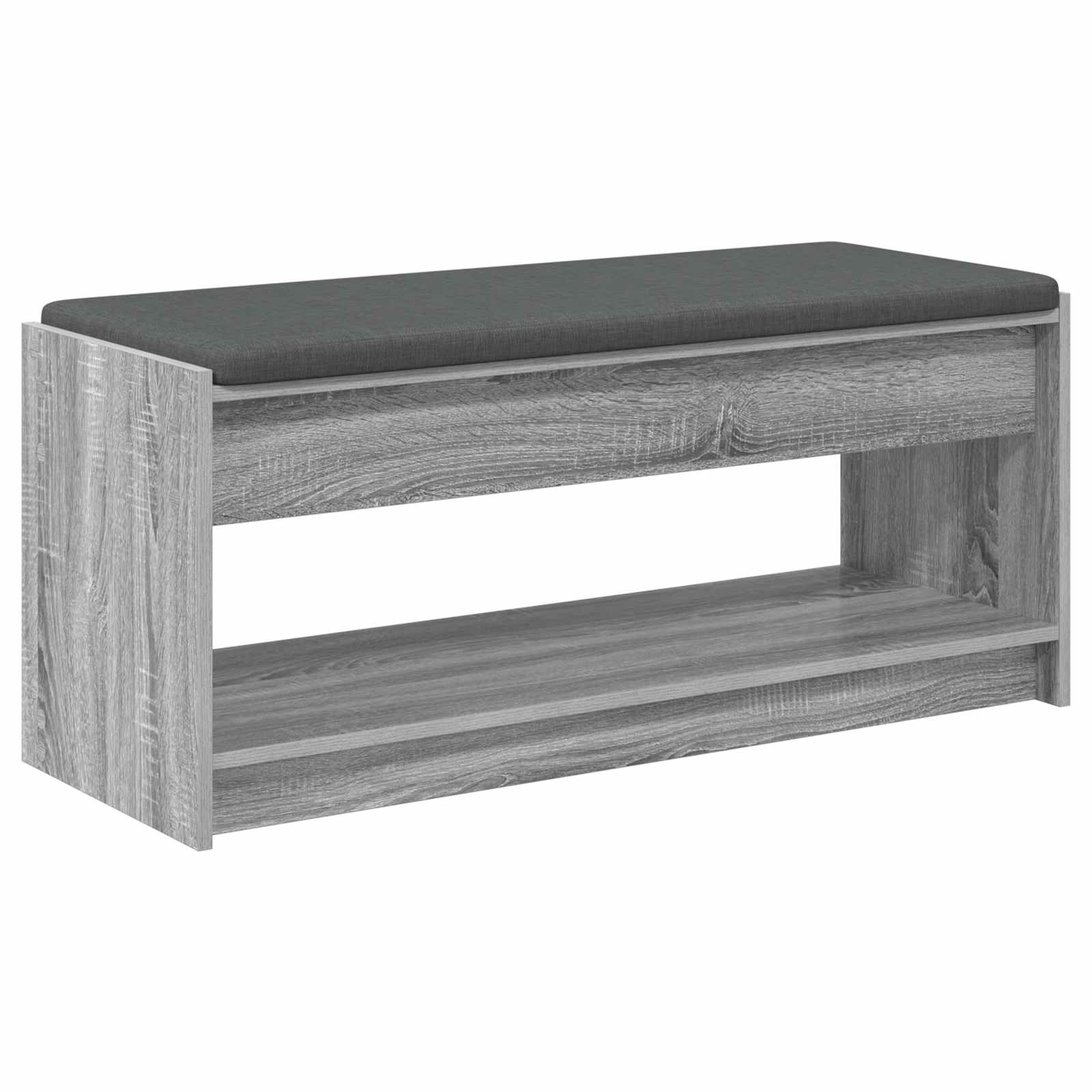 vidaXL Hall Bench Grey Sonoma 103 x 38 x 45 cm 2