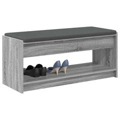 vidaXL Hall Bench Grey Sonoma 103 x 38 x 45 cm 3