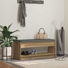 vidaXL Hall Bench Artisan Oak 103 x 38 x 45 cm 1