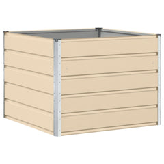 vidaXL Planter Ivory 100 x 100 x 75 cm Steel 2
