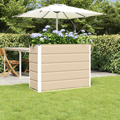 vidaXL Planter Ivory 100 x 40 x 75 cm Steel 1