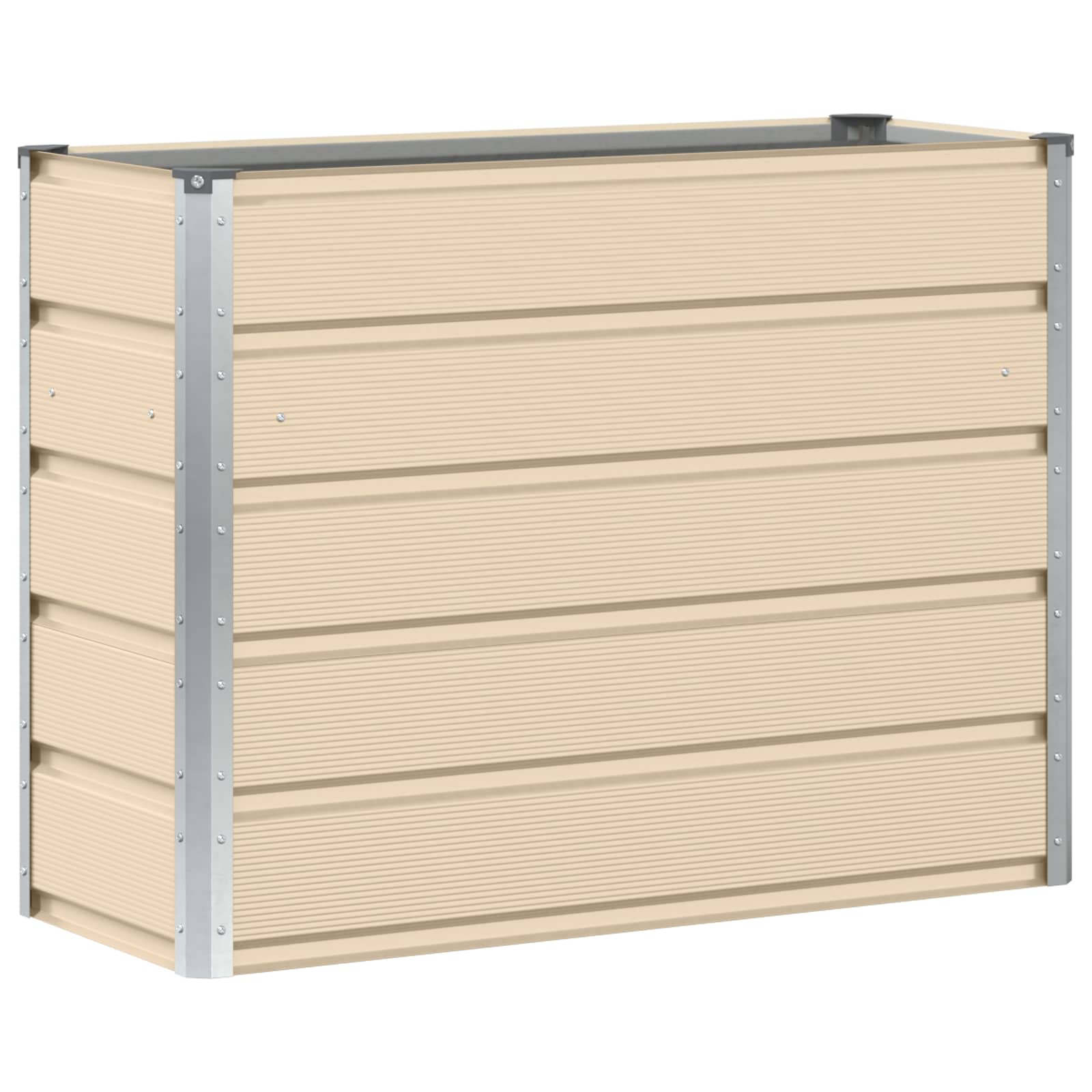 vidaXL Planter Ivory 100 x 40 x 75 cm Steel 2