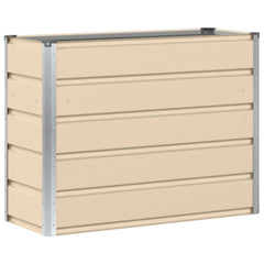 vidaXL Planter Ivory 100 x 40 x 75 cm Steel 2