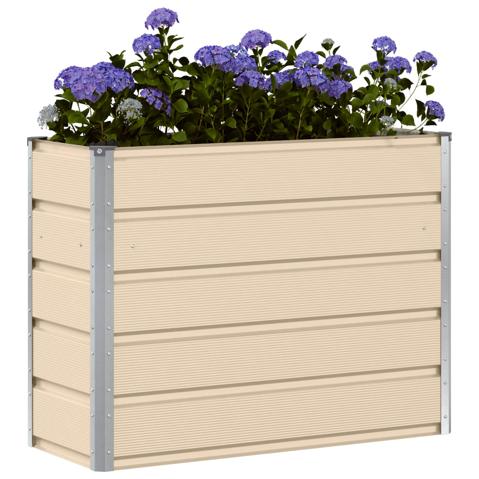 vidaXL Planter Ivory 100 x 40 x 75 cm Steel 3