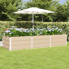 vidaXL Planter Ivory 240 x 80 x 45 cm Steel 1