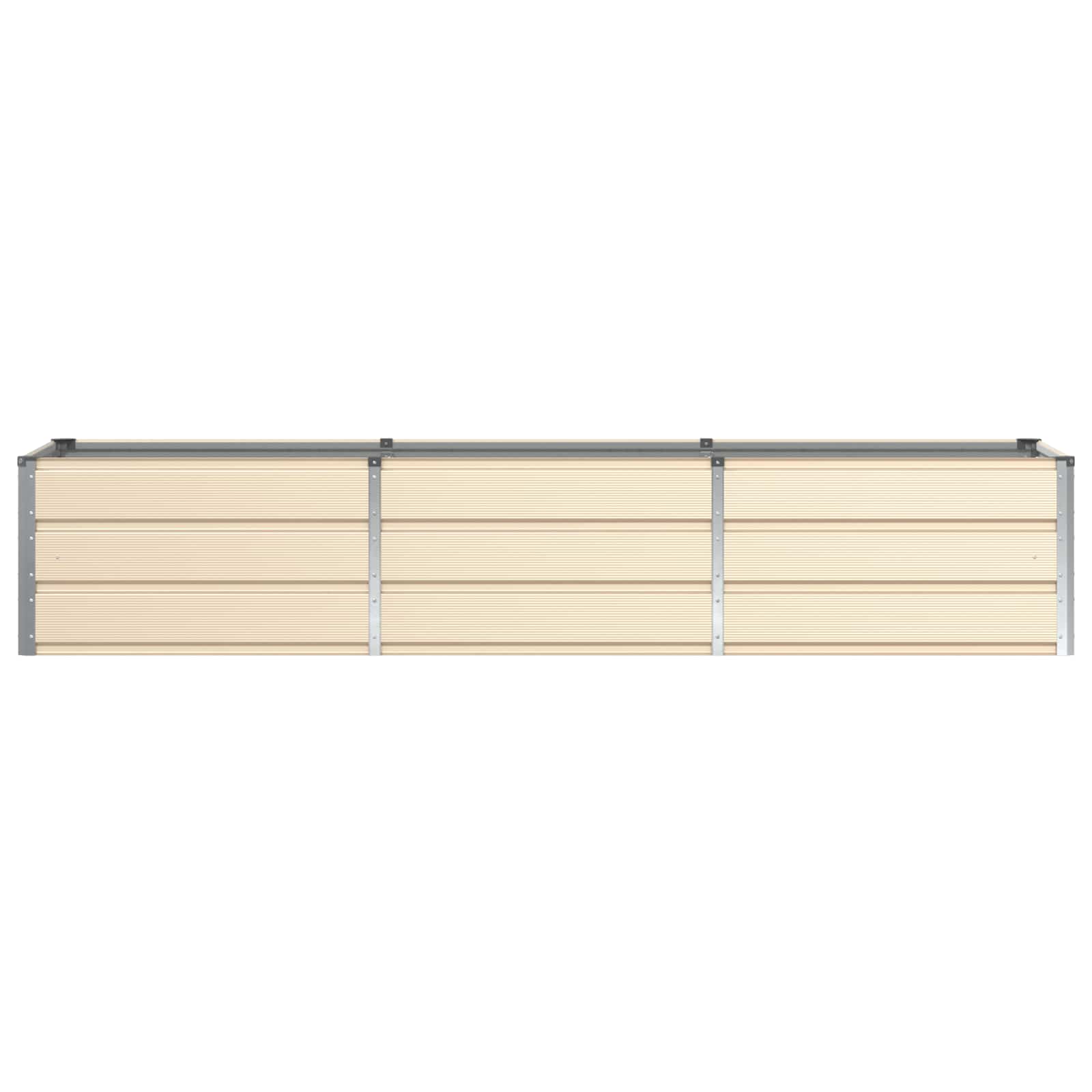 vidaXL Planter Ivory 240 x 80 x 45 cm Steel 4