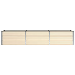 vidaXL Planter Ivory 240 x 80 x 45 cm Steel 4