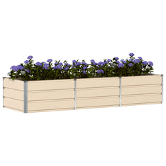vidaXL Planter Ivory 240 x 80 x 45 cm Steel 3