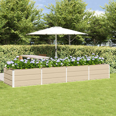 vidaXL Planter Ivory 320 x 80 x 45 cm Steel 1