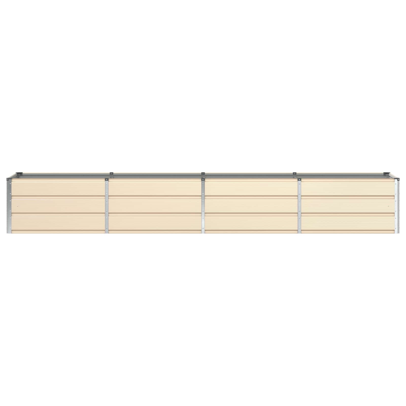 vidaXL Planter Ivory 320 x 80 x 45 cm Steel 4