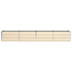 vidaXL Planter Ivory 320 x 80 x 45 cm Steel 4