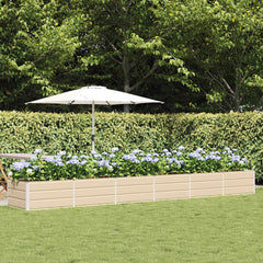 vidaXL Planter 160 x 80 x Steel Height 45 cm Ivory