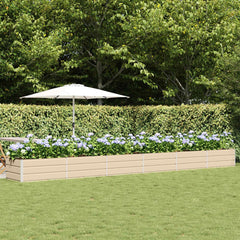 vidaXL Planter 160 x 80 x Steel Height 45 cm Ivory