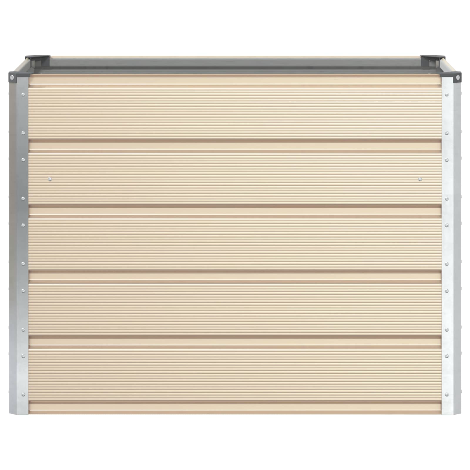 vidaXL Planter Ivory 100 x 50 x 75 cm Galvanised Steel 4