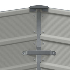 vidaXL Planter Light Grey 129 x 129 x75 cm Steel 5