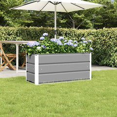 vidaXL Planter Light Grey 100 x 40 x 45 cm Steel 1