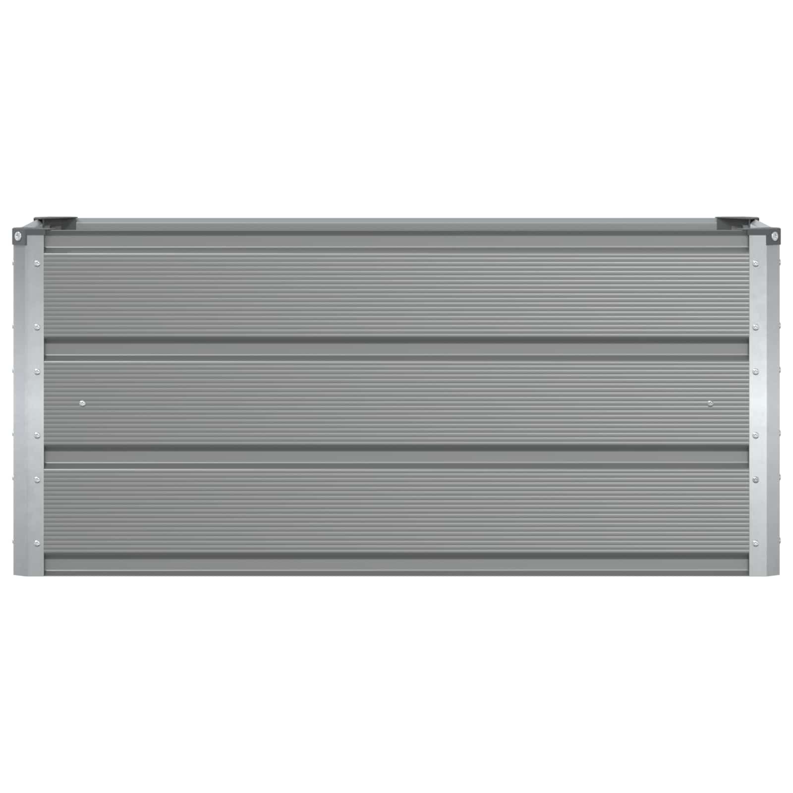 vidaXL Planter Light Grey 100 x 40 x 45 cm Steel 4