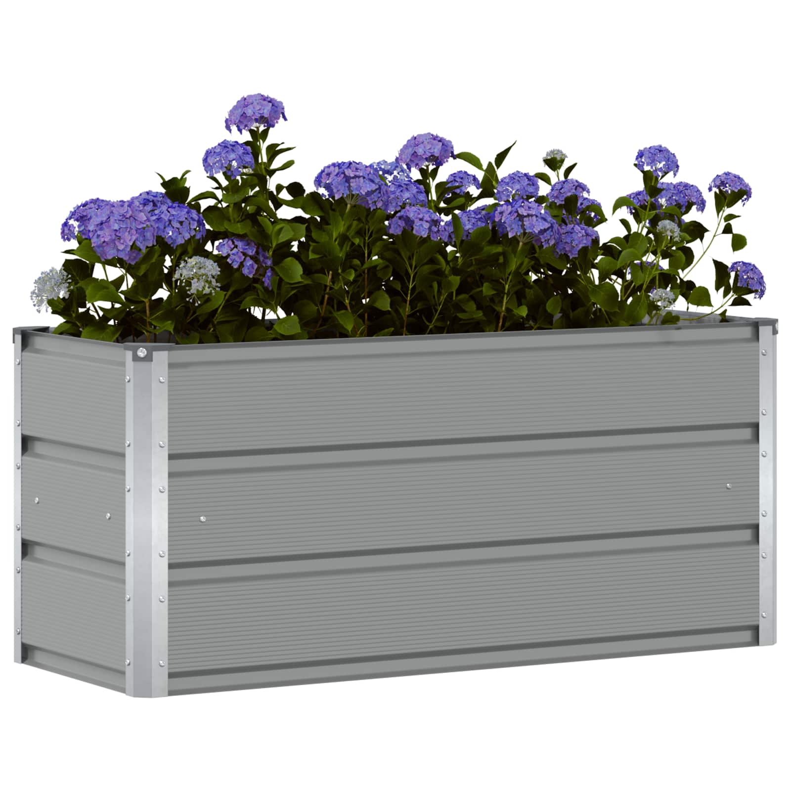 vidaXL Planter Light Grey 100 x 40 x 45 cm Steel 3