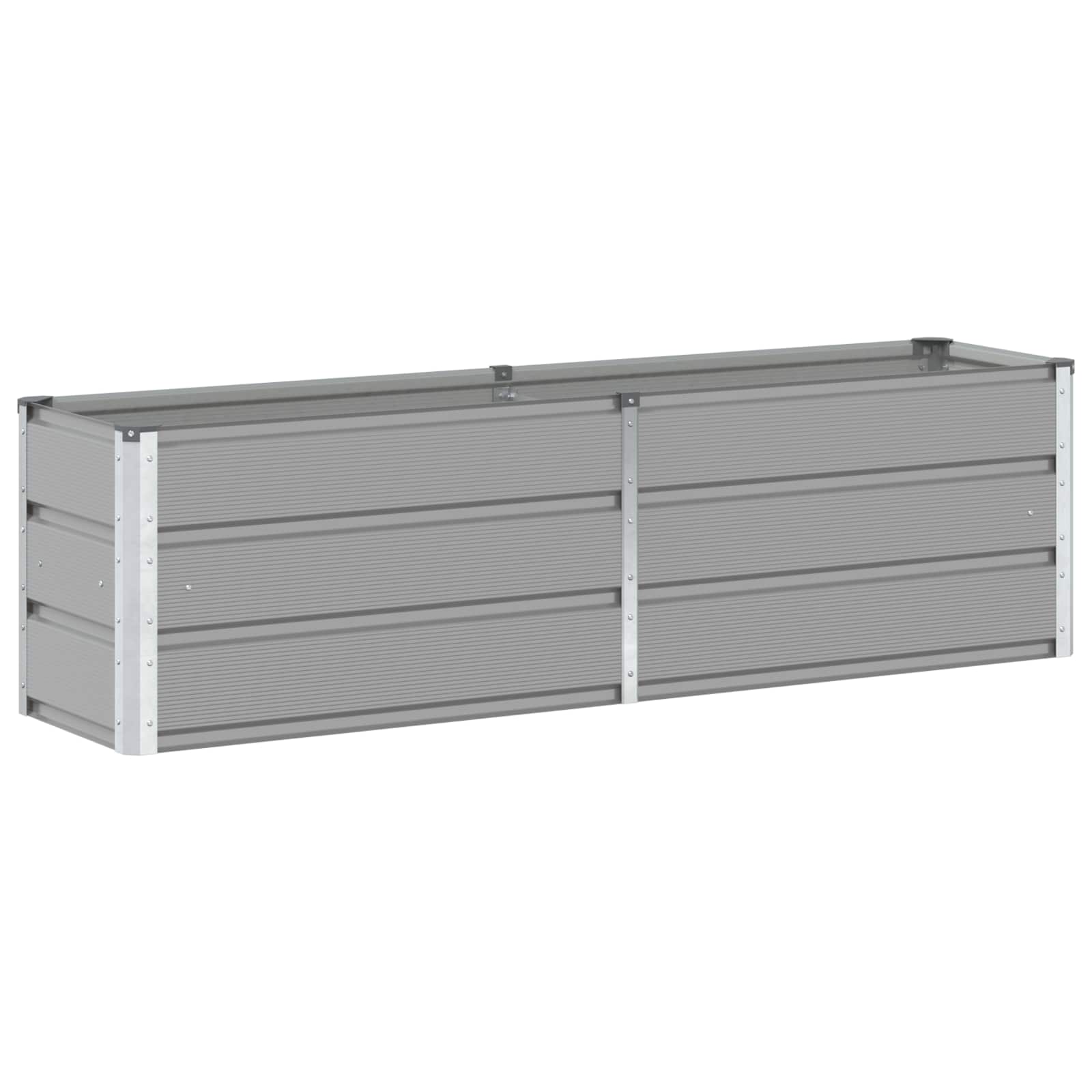 vidaXL Planter Light Grey 160 x 40 x 45 cm Steel 2