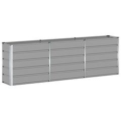 vidaXL Planter Light Grey 240 x 40 x 75 cm Steel 2
