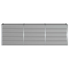 vidaXL Planter Light Grey 240 x 40 x 75 cm Steel 4