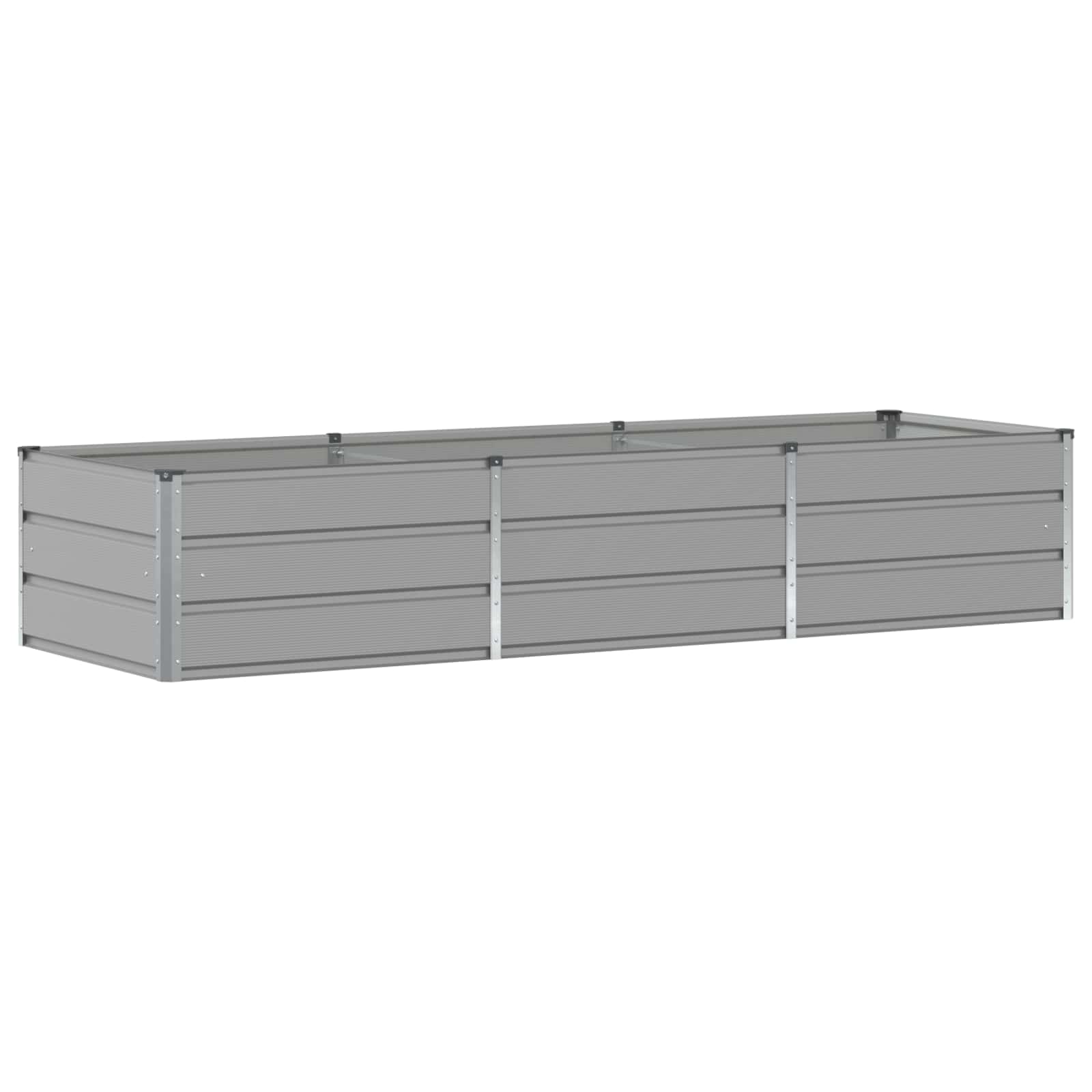 vidaXL Planter Light Grey 240 x 80 x 45 cm Steel 2