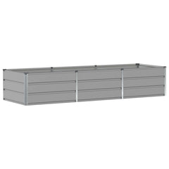 vidaXL Planter Light Grey 240 x 80 x 45 cm Steel 2