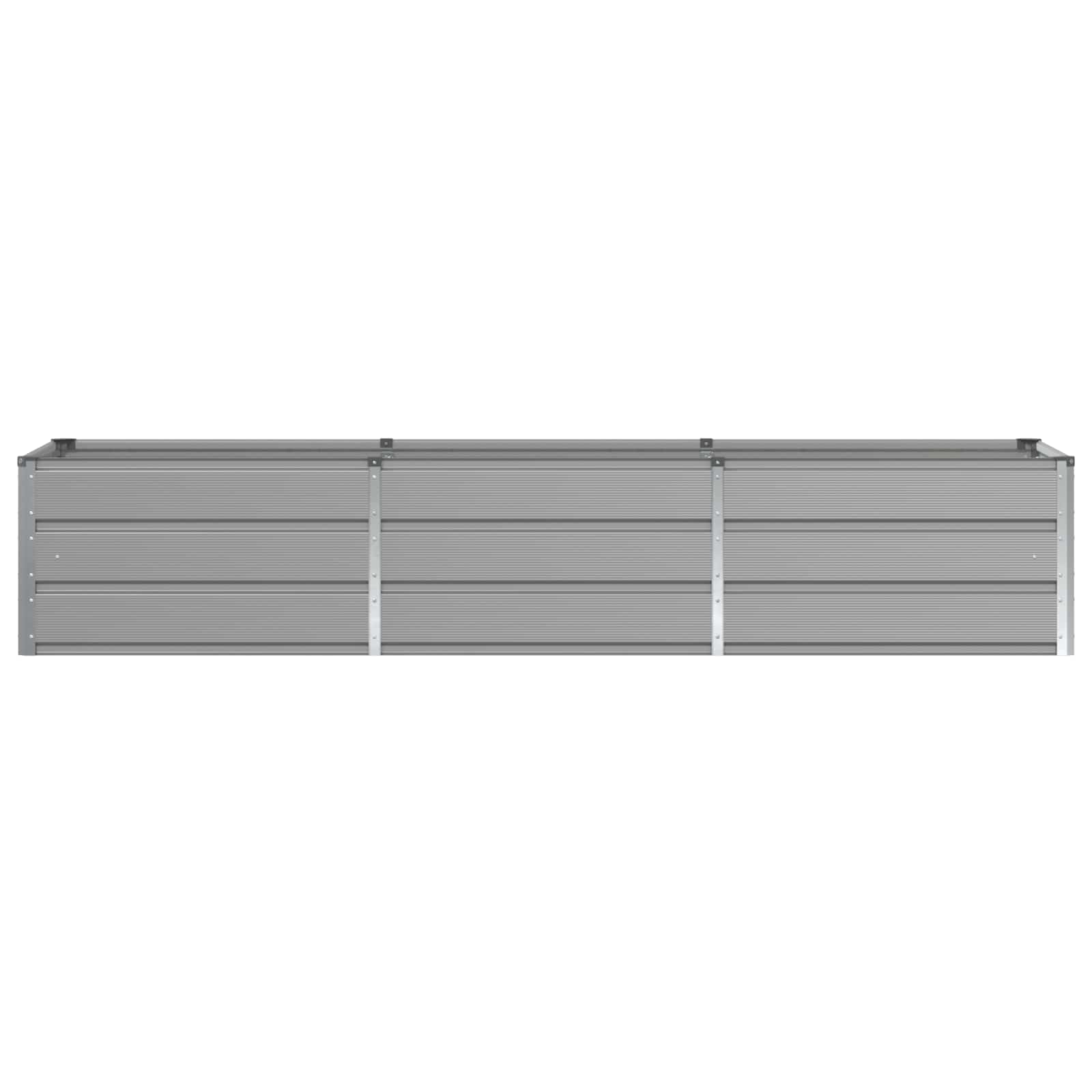 vidaXL Planter Light Grey 240 x 80 x 45 cm Steel 4
