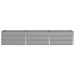 vidaXL Planter Light Grey 240 x 80 x 45 cm Steel 4