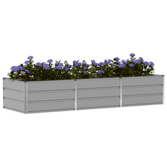 vidaXL Planter Light Grey 240 x 80 x 45 cm Steel 3