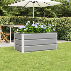 vidaXL Planter Light Grey 100 x 50 x 45 cm Galvanised Steel 1