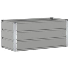 vidaXL Planter Light Grey 100 x 50 x 45 cm Galvanised Steel 2