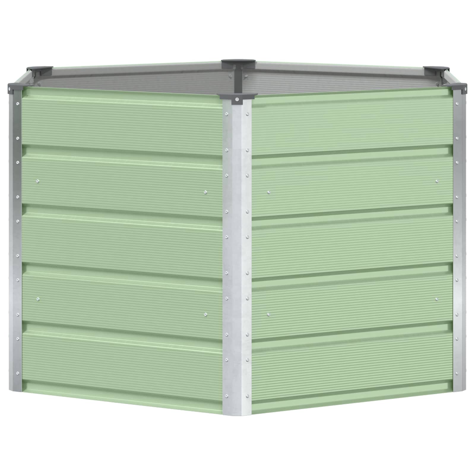 vidaXL Planter Pastel Green 129 x 129 x75 cm Steel 2