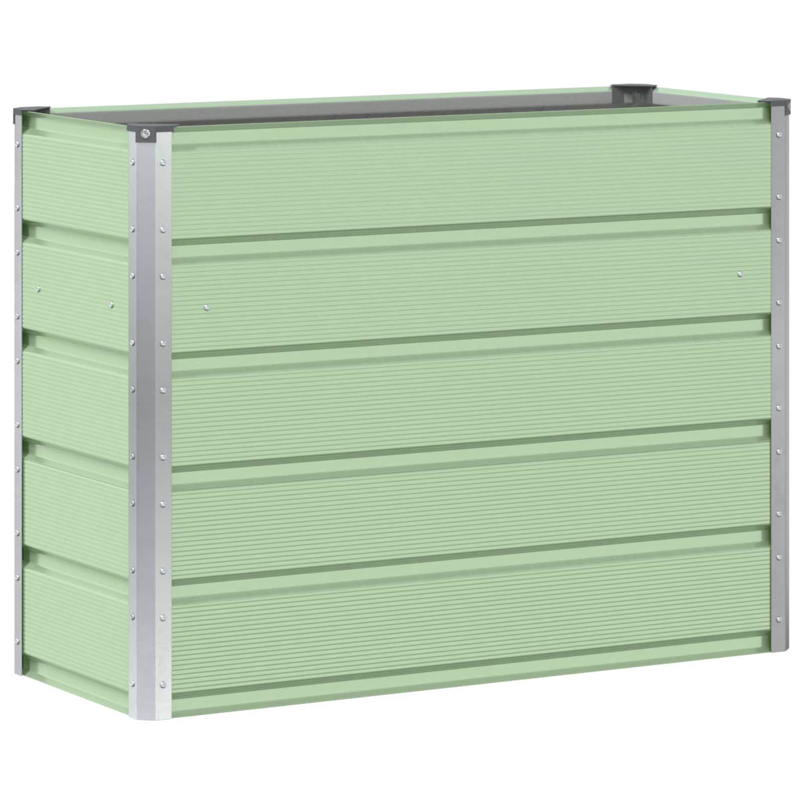 vidaXL Planter Green 100 x 40 x 75 cm Steel 2