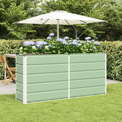 vidaXL Planter Green 160 x 40 x 75 cm Steel 1