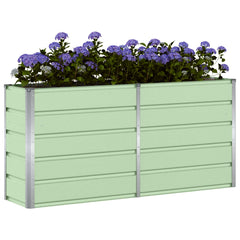 vidaXL Planter Green 160 x 40 x 75 cm Steel 3
