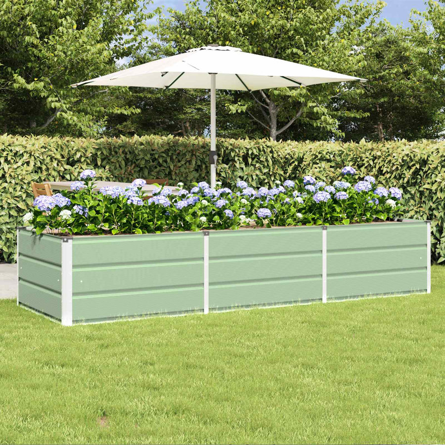 vidaXL Planter Green 240 x 80 x 45 cm Steel 1