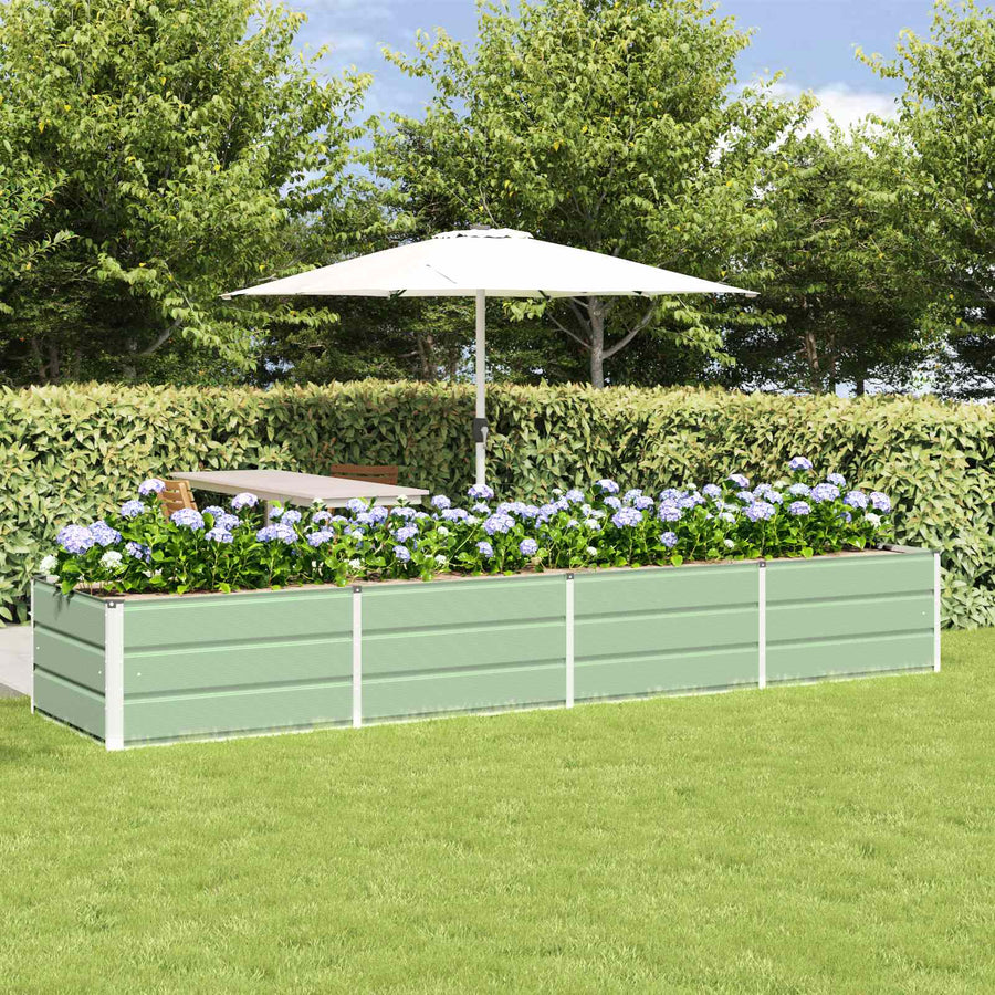 vidaXL Planter Green 320 x 80 x 45 cm Steel 1