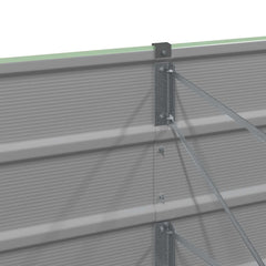 vidaXL Planter Green 400 x 80 x 45 cm Steel 4