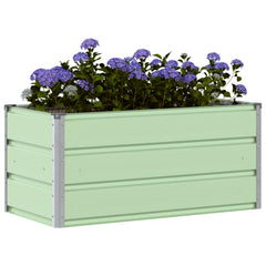 vidaXL Planter Pastel Green 100 x 50 x 45 cm Galvanised Steel 3