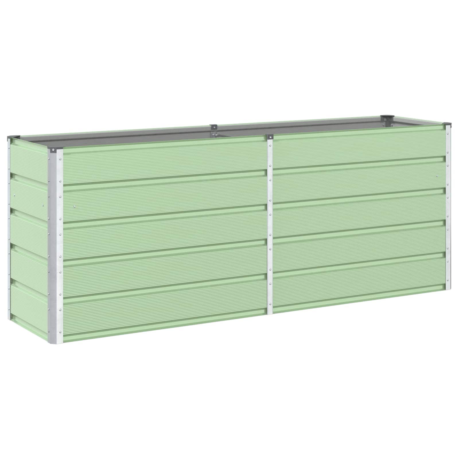 vidaXL Planter Pastel Green 195 x 50 x 77 cm Galvanised Steel 2