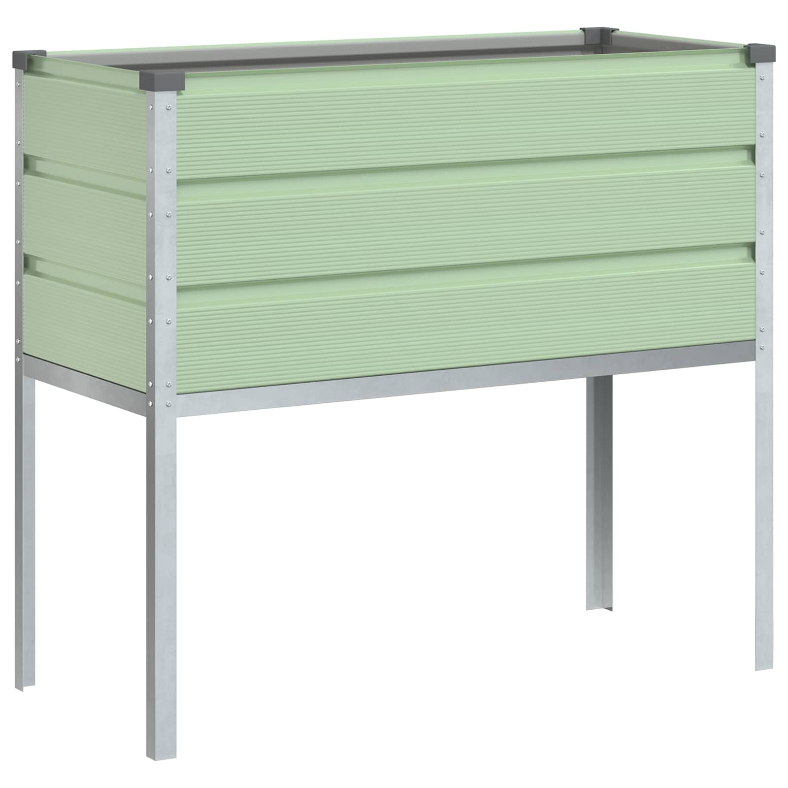 vidaXL Planter Pastel Green 100 x 45 x 90 cm Galvanised Steel 2
