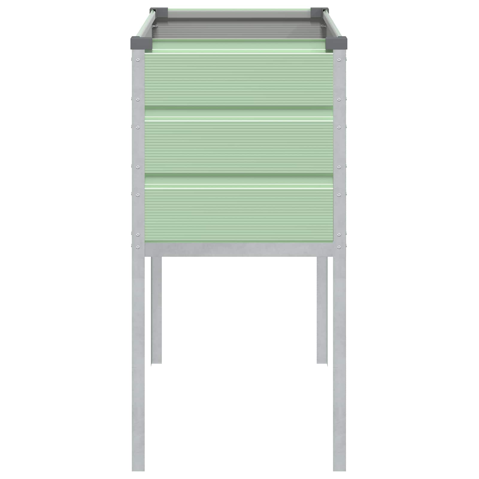 vidaXL Planter Pastel Green 100 x 45 x 90 cm Galvanised Steel 5
